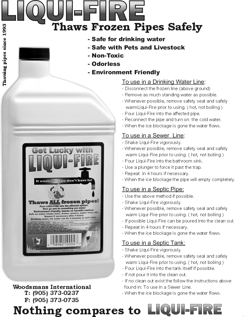 Frozen Pipes LiquiFire FAQs how to thaw a frozen water pipe